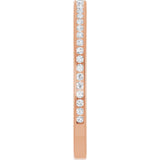 14K Gold Round Lab-Grown Diamond Channel-Set Anniversary Band – 1.5 mm Stones (1/2 CTW) - Rose Gold - view 4