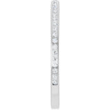 14K Gold Round Lab-Grown Diamond Channel-Set Anniversary Band – 1.5 mm Stones (1/2 CTW) - White Gold - view 4
