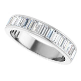 14K Gold Straight Baguette Lab-Grown Diamond Channel-Set Anniversary Band – 3x1.5 mm Stones - White Gold - view 5