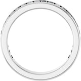 14K Gold Straight Baguette Lab-Grown Diamond Channel-Set Anniversary Band – 3x1.5 mm Stones - White Gold - view 2