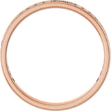 10K Gold Straight Baguette Natural Diamond Channel-Set Anniversary Band – 1 1/5–1 1/4 CTW - Rose Gold - view 2