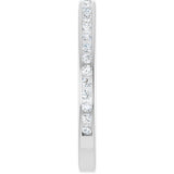 14K Gold Round Lab-Grown Diamond Channel-Set Anniversary Band – 1.5 mm Stones (1/2 CTW) - White Gold - view 4