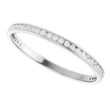14K Gold Round Lab-Grown Diamond Channel-Set Anniversary Band – 1.5 mm Stones (1/2 CTW) - White Gold - view 5