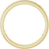 14K Gold Round Natural Diamond Channel-Set Anniversary Band – 1.5 mm Stones - Yellow Gold - view 2