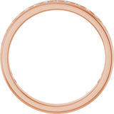 14K Gold Round Natural Diamond Channel-Set Anniversary Band – 1.5 mm Stones - Rose Gold - view 2