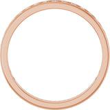 14K Gold Round Natural Diamond Channel-Set Anniversary Band – 2 mm Stones - Rose Gold - view 2
