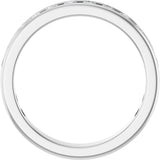 14K Gold Round Lab-Grown Diamond Channel-Set Anniversary Band – 2.25 mm Stones - White Gold - view 2