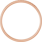 14K Gold Round Lab-Grown Diamond Channel-Set Anniversary Band – 1.5 mm Stones (1/2 CTW) - Rose Gold - view 2