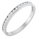 14K Gold Round Lab-Grown Diamond Channel-Set Anniversary Band – 2.25 mm Stones (1 CTW) - White Gold