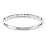 14K Gold Round Lab-Grown Diamond Channel-Set Anniversary Band – 1.5 mm Stones (1/2 CTW) - White Gold - view 3