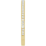 14K Gold Round Lab-Grown Diamond Channel-Set Anniversary Band – 1.5 mm Stones (1/2 CTW) - Yellow Gold - view 4