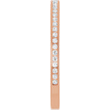 14K Gold Round Lab-Grown Diamond Channel-Set Anniversary Band – 1.5 mm Stones (1/2 CTW) - Rose Gold - view 4