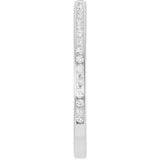 14K Gold Round Lab-Grown Diamond Channel-Set Anniversary Band – 1.5 mm Stones (1/2 CTW) - White Gold - view 4