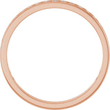 14K Gold Round Natural Diamond Channel-Set Anniversary Band – 2 mm Stones - Rose Gold - view 2