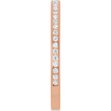 14K Gold Round Lab-Grown Diamond Channel-Set Anniversary Band – 1.5 mm Stones (1/2 CTW) - Rose Gold - view 4