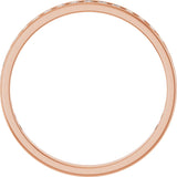 14K Gold Round Natural Diamond Channel-Set Anniversary Band – 2.25 mm Stones (1 CTW) - Rose Gold - view 2