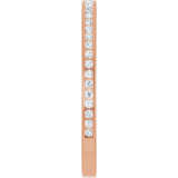14K Gold Round Lab-Grown Diamond Channel-Set Anniversary Band – 1.5 mm Stones (1/2 CTW) - Rose Gold - view 4