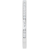 14K Gold Round Lab-Grown Diamond Channel-Set Anniversary Band – 1.5 mm Stones (1/2 CTW) - White Gold - view 4