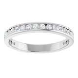14K Gold Round Lab-Grown Diamond Channel-Set Anniversary Band – 1.5 mm Stones - White Gold - view 3