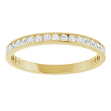 14K Gold Round Natural Diamond Channel-Set Anniversary Band – 2.25 mm Stones (1 CTW) - Yellow Gold - view 3