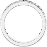 14K Gold Straight Baguette Lab-Grown Diamond Channel-Set Anniversary Band – 3x1.5 mm Stones - White Gold - view 2