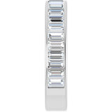 14K Gold Straight Baguette Natural Diamond Channel-Set Anniversary Band – 3x1.5 mm Stones - White Gold - view 4