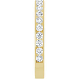 14K Gold Round Natural Diamond Channel-Set Anniversary Band – 3 mm Stones (1 7/8–2 CTW) - Yellow Gold - view 4