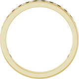 14K Gold Round Natural Diamond Channel-Set Anniversary Band – 3 mm Stones (1 7/8–2 CTW) - Yellow Gold - view 2