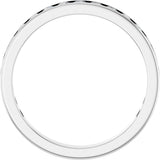 14K Gold Round Natural Diamond Channel-Set Anniversary Band – 3 mm Stones (1 7/8–2 CTW) - White Gold - view 2