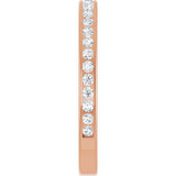 14K Gold Round Lab-Grown Diamond Channel-Set Anniversary Band – 1.7 mm Stones - Rose Gold - view 4
