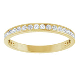 14K Gold Round Lab-Grown Diamond Channel-Set Anniversary Band – 2.25 mm Stones (1 CTW) - Yellow Gold - view 3