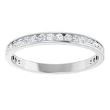 14K Gold Round Lab-Grown Diamond Channel-Set Anniversary Band – 2.25 mm Stones (1 CTW) - White Gold - view 3
