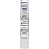14K Gold Straight Baguette Natural Diamond Channel-Set Anniversary Band – 3x1.5 mm Stones - White Gold - view 4