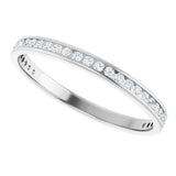14K Gold Round Lab-Grown Diamond Channel-Set Anniversary Band – 1.5 mm Stones (1/2 CTW) - White Gold - view 5