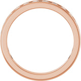 14K Gold Round Natural Diamond Channel-Set Anniversary Band – 2.5 mm Stones - Rose Gold - view 2