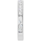 14K Gold Round Lab-Grown Diamond Channel-Set Anniversary Band – 1.7 mm Stones - White Gold - view 4