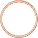 14K Gold Round Lab-Grown Diamond Channel-Set Anniversary Band – 1.5 mm Stones (1/2 CTW) - Rose Gold - view 2