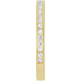 14K Gold Round Lab-Grown Diamond Channel-Set Anniversary Band – 1.5 mm Stones - Yellow Gold - view 4