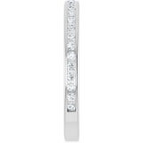 14K Gold Round Lab-Grown Diamond Channel-Set Anniversary Band – 1.5 mm Stones - White Gold - view 4