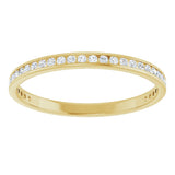 14K Gold Round Lab-Grown Diamond Channel-Set Anniversary Band – 1.5 mm Stones (1/2 CTW) - Yellow Gold - view 3