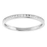 14K Gold Round Lab-Grown Diamond Channel-Set Anniversary Band – 1.5 mm Stones (1/2 CTW) - White Gold - view 3
