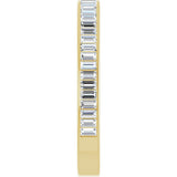 14K Gold Straight Baguette Lab-Grown Diamond Channel-Set Anniversary Band – 3x1.5 mm Stones (1 3/8–1 1/2 CTW) - Yellow Gold - view 4