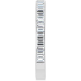 14K Gold Straight Baguette Natural Diamond Channel-Set Anniversary Band – 3x1.5 mm Stones (1 3/8–1 1/2 CTW) - White Gold - view 4