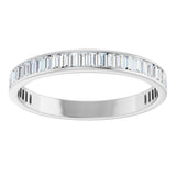 14K Gold Straight Baguette Lab-Grown Diamond Channel-Set Anniversary Band – 3x1.5 mm Stones (1 3/8–1 1/2 CTW) - White Gold - view 3
