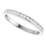14K Gold Round Lab-Grown Diamond Channel-Set Anniversary Band – 1.7 mm Stones - White Gold - view 5