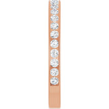 14K Gold Round Lab-Grown Diamond Channel-Set Anniversary Band – 2.5 mm Stones - Rose Gold - view 4