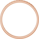 14K Gold Round Natural Diamond Channel-Set Anniversary Band – 1.7 mm Stones - Rose Gold - view 2