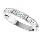 14K Gold Straight Baguette Lab-Grown Diamond Channel-Set Anniversary Band – 3x1.5 mm Stones - White Gold - view 5
