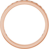 14K Gold Round Natural Diamond Channel-Set Anniversary Band – 2.5 mm Stones - Rose Gold - view 2