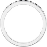 14K Gold Round Lab-Grown Diamond Channel-Set Anniversary Band – 3 mm Stones - White Gold - view 2